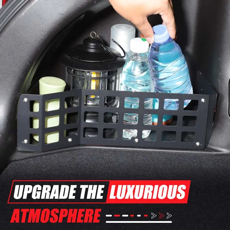 

For 2011-2019 Nissan JUKE Infiniti ESQ Aluminum Alloy Car Trunk Side Groove Storage Paenl Storage Basket Organizer Accessories