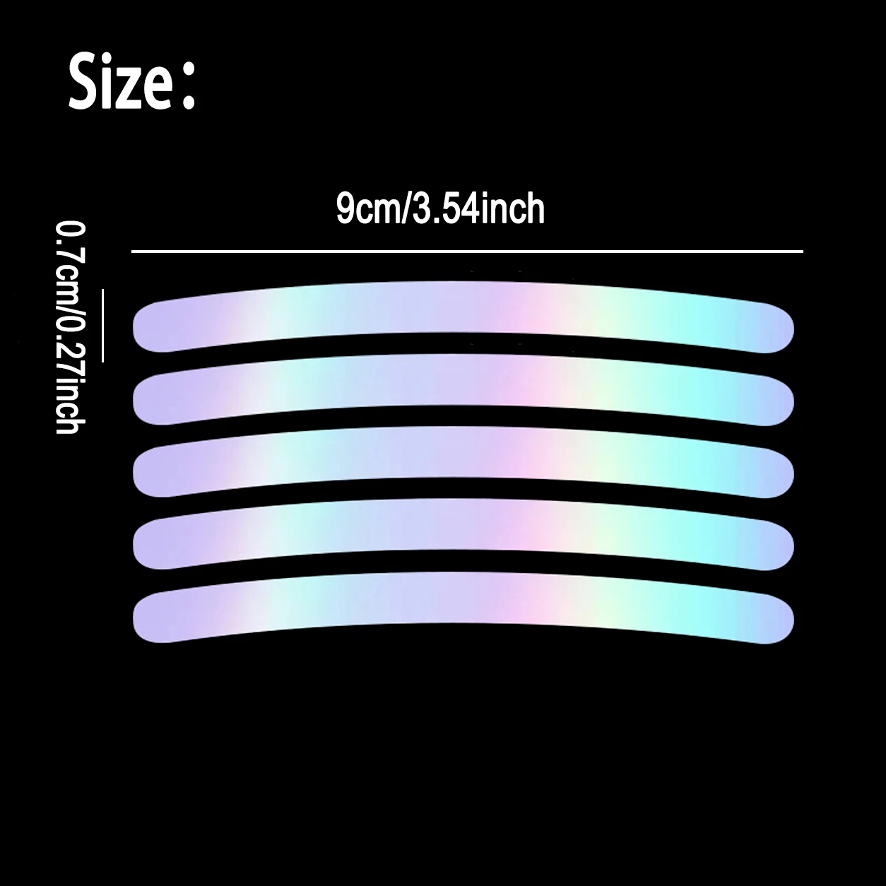 Car Wheel Reflective Tape 20Pcs Rim Reflective Stickers High Visibility Night Safety Decals Car Motorcycle Wheel Hub Decor