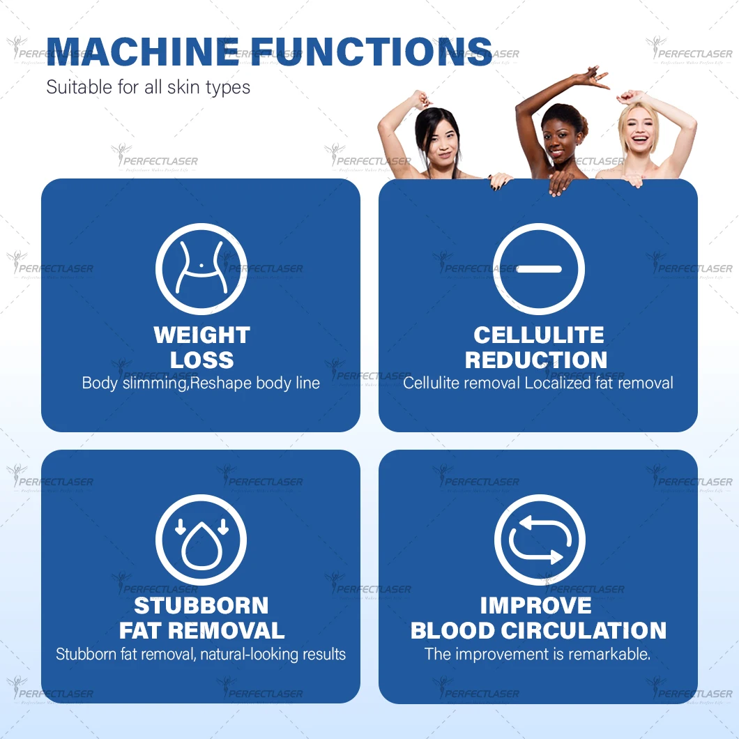 Perfectlaser OEM Cyoskin Body Slimming Machine for Sale 4 Handles Professional Abdomen Firming 360 Cryolipolysis Salon Device