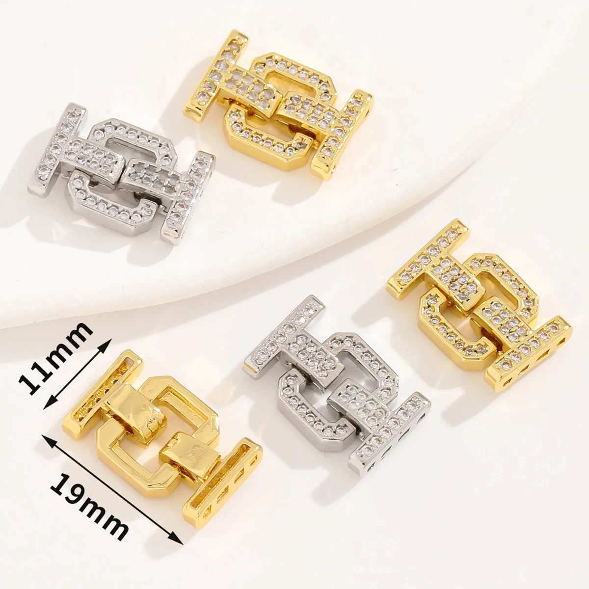 Juya DIY Decoration Fastener Connector Pendant Lock Clasps Hooks Accessories For Women Natural Stone Pearls Beads Jewelry Making