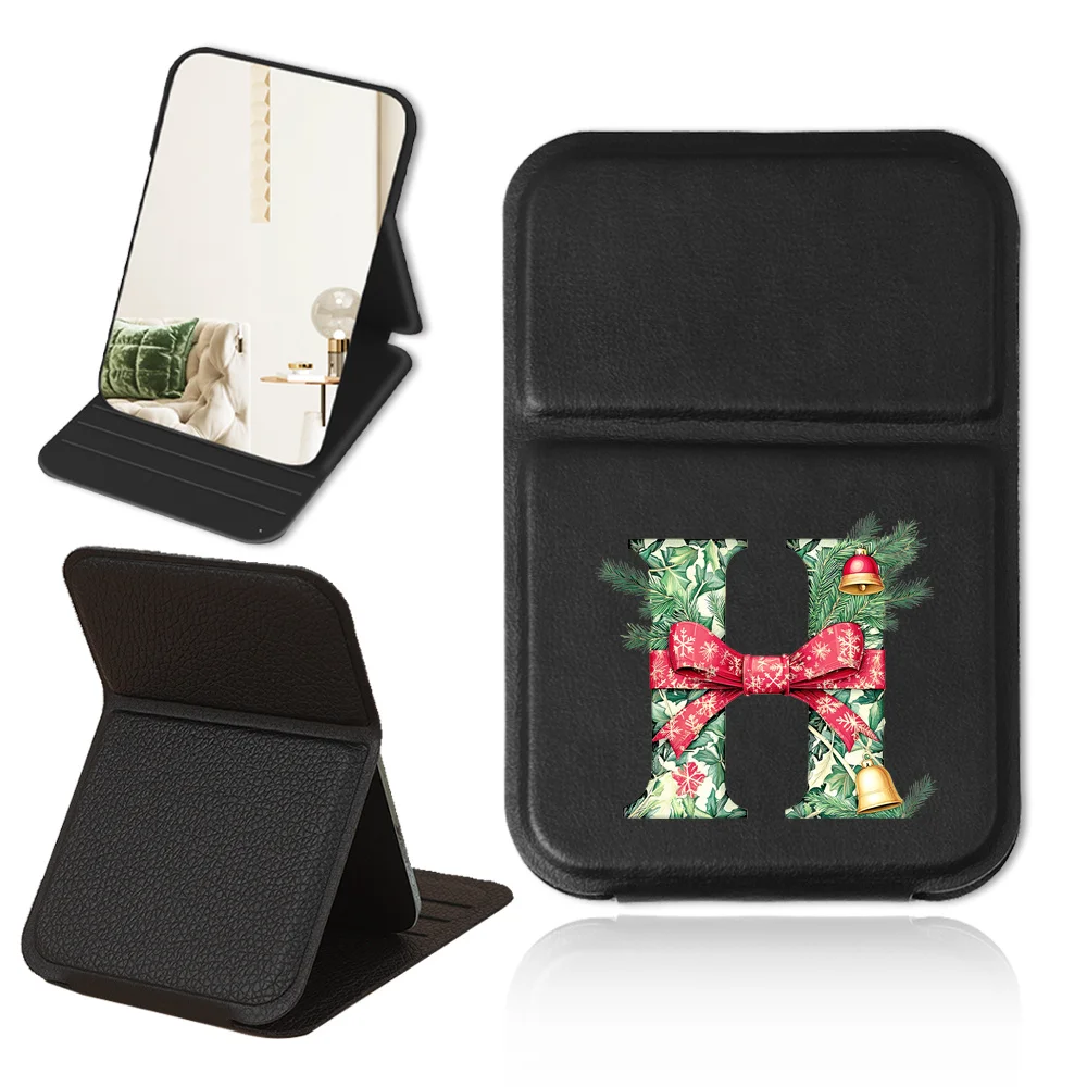 مرآة مكياج بسيطة ومتينة لسطح المكتب، مرآة محمولة قابلة للطي، أداة العناية بالوجه، نمط حروف عيد ميلاد سعيد