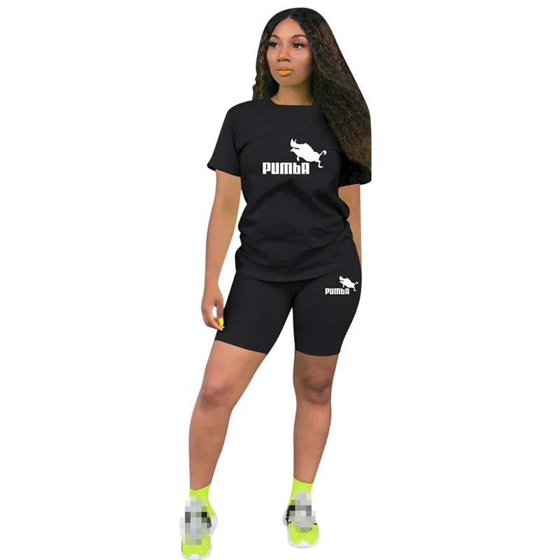 2026 Neue Hochwertige Freizeitkleidung für Damen Sommer Zweiteiler Damen Trainingsanzug T-Shirts O-Ausschnitt Shorts Tägliche Kurzarm-Kombination Topseller – Detail 9