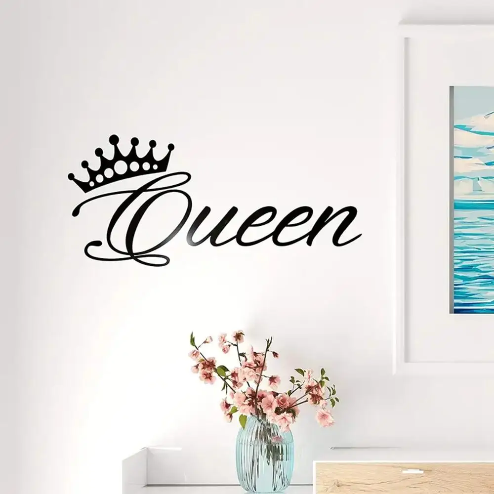 

1 pc nice queen with crown Sticker Waterproof Vinyl Wallpaper Home Decor For Kids Rooms Diy Home Decoration Wall Art Decal