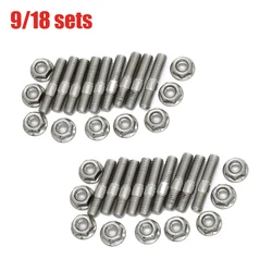 For Honda Civic Acura Integra V3 B D Series M8*40 Exhaust Manifold Stud Serrated Nuts Bolts Screws Stainless Steel Exhaust Stud