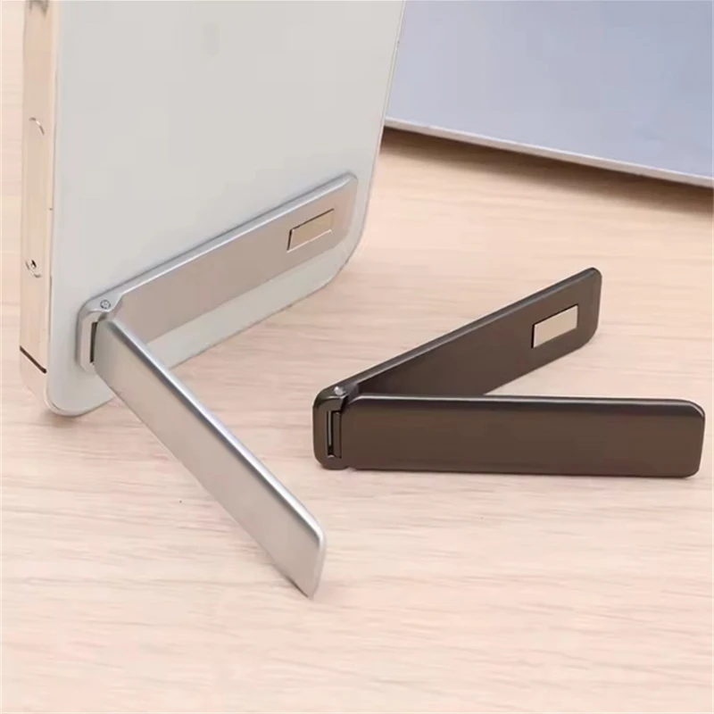 

Magnetic Phone Holder Metal Self Adhesive Phone Kickstand Bracket Ultra Thin Invisivle Foldable Desktop Mobile Phone Holder
