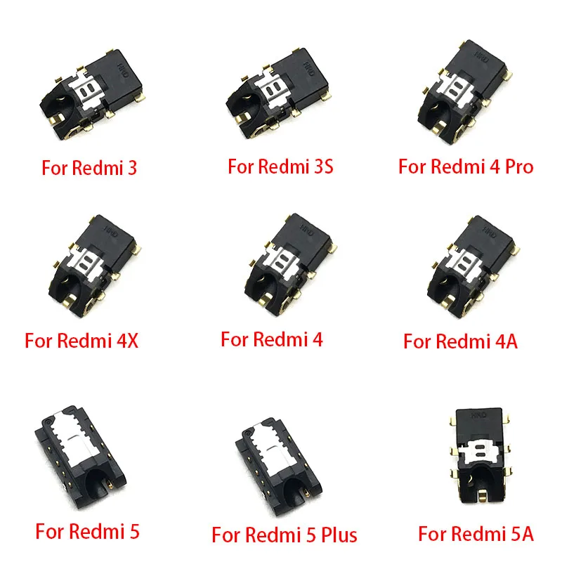 5PCS Lots Earphone ear phone Headphone Audio Jack For Xiaomi Redmi 5 Plus 6 6A S2 K20 Pro Smart Phone Repair Parts Replacement