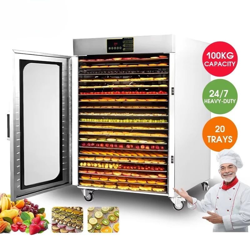 

Машина для сушки пищевых продуктов, 100 кг, сушилка для фруктов, дегидратор для коммерческого использования, машина для сушки фруктов