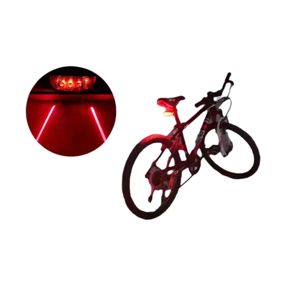 AliExpress NONE 5 LED Bike Tail Lamp Night Riding Laser Light Outdoor Cycling Waterproof Safety Warning Taillight