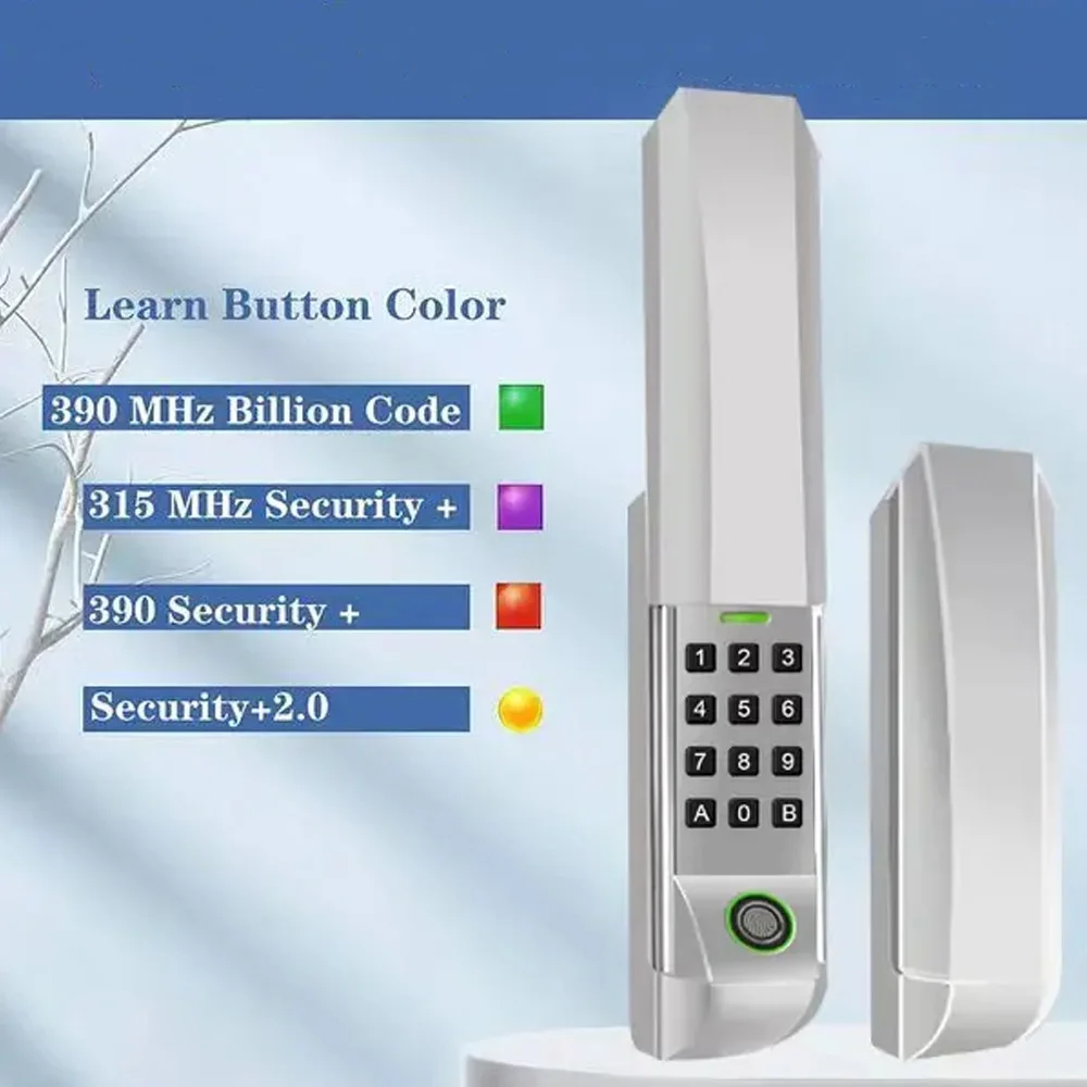 877MAX 377LM 977LM Wireless Entry Garage Door Opener 315/390MHz Remote Control  Fingerprint Keypad Gate Openers