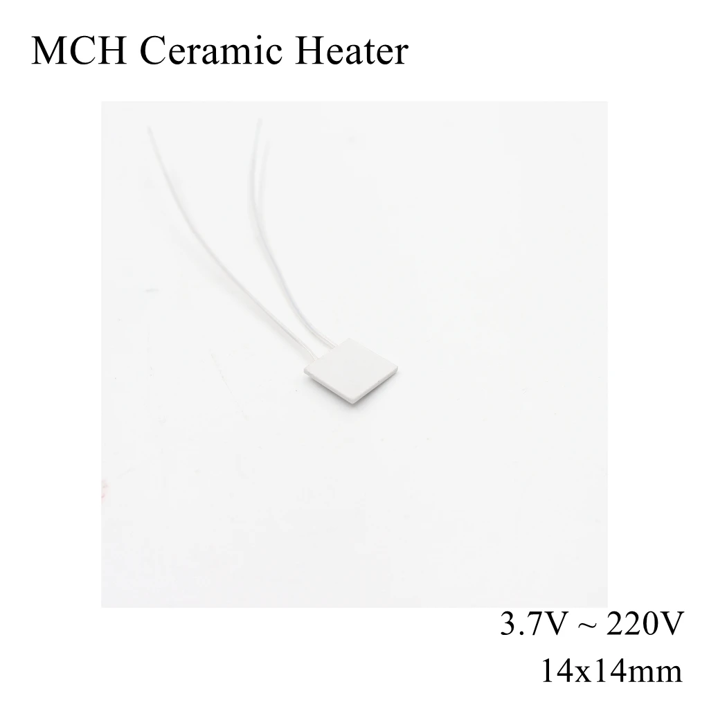 14x14mm 12V 110V 220V MCH High Temperature Ceramic Heater Square Alumina Electric Heating Board Plate Band HTCC Metal Hair Dry