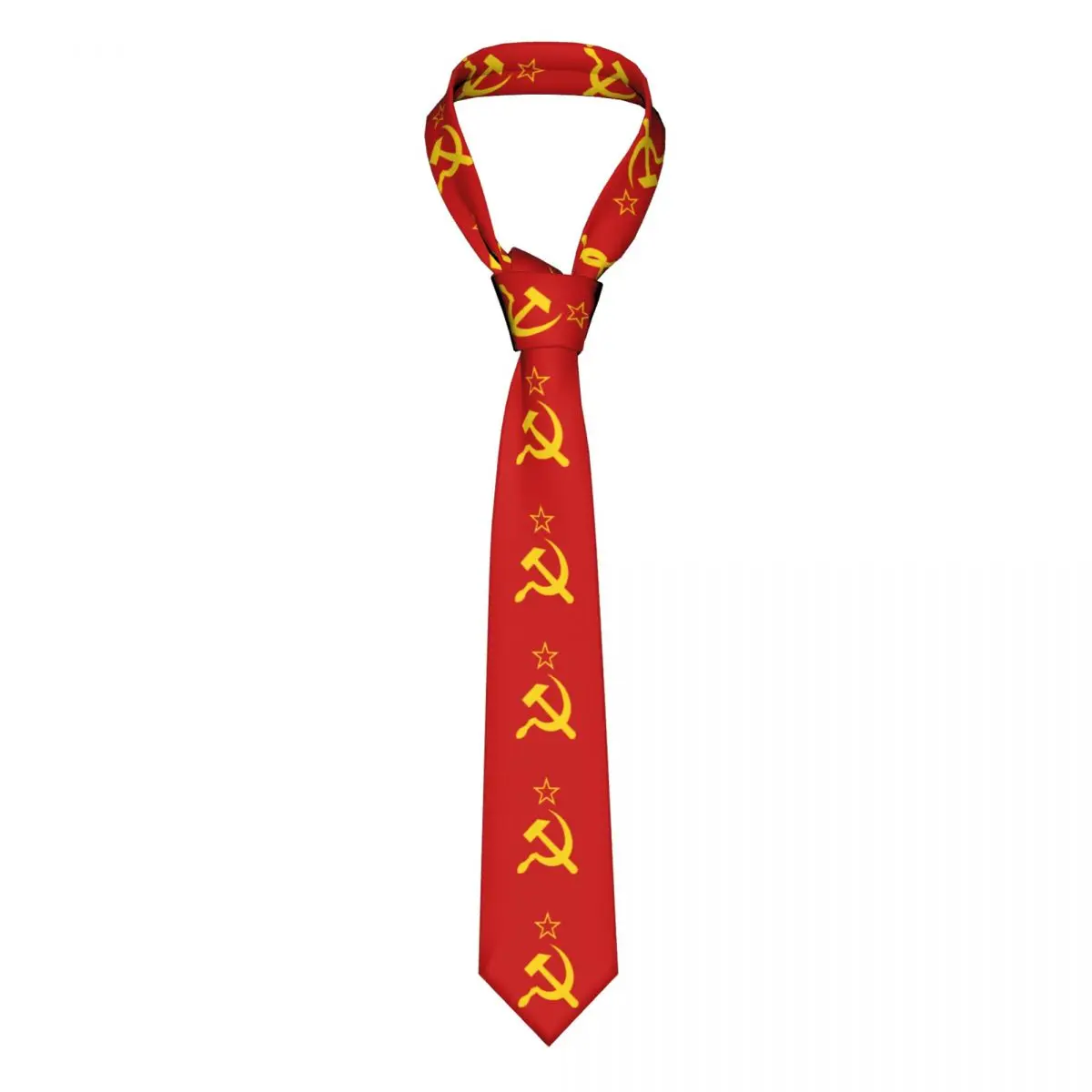 USSR Hammer And Sickle CCCP Russian Soviet Flag  Neckties Silk 8 cm Wide Neck Ties for Mens Suits Accessories Cravat Office