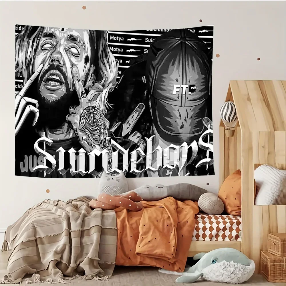 Boutique S-Suicideboys Tapestry Wall Hanging Tapestry Art Deco Blanket Curtain Hanging At Home Bedroom Living Room Decor