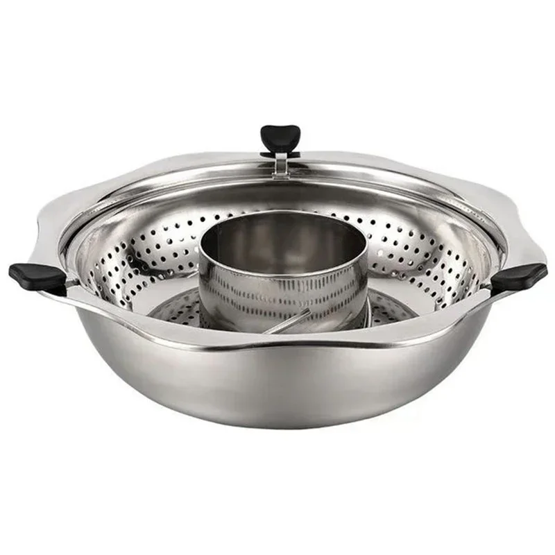 automatic split type easy cleaning Yuanyang pot Induction cooker gas general Lifting type hot pot Household commercial lifting