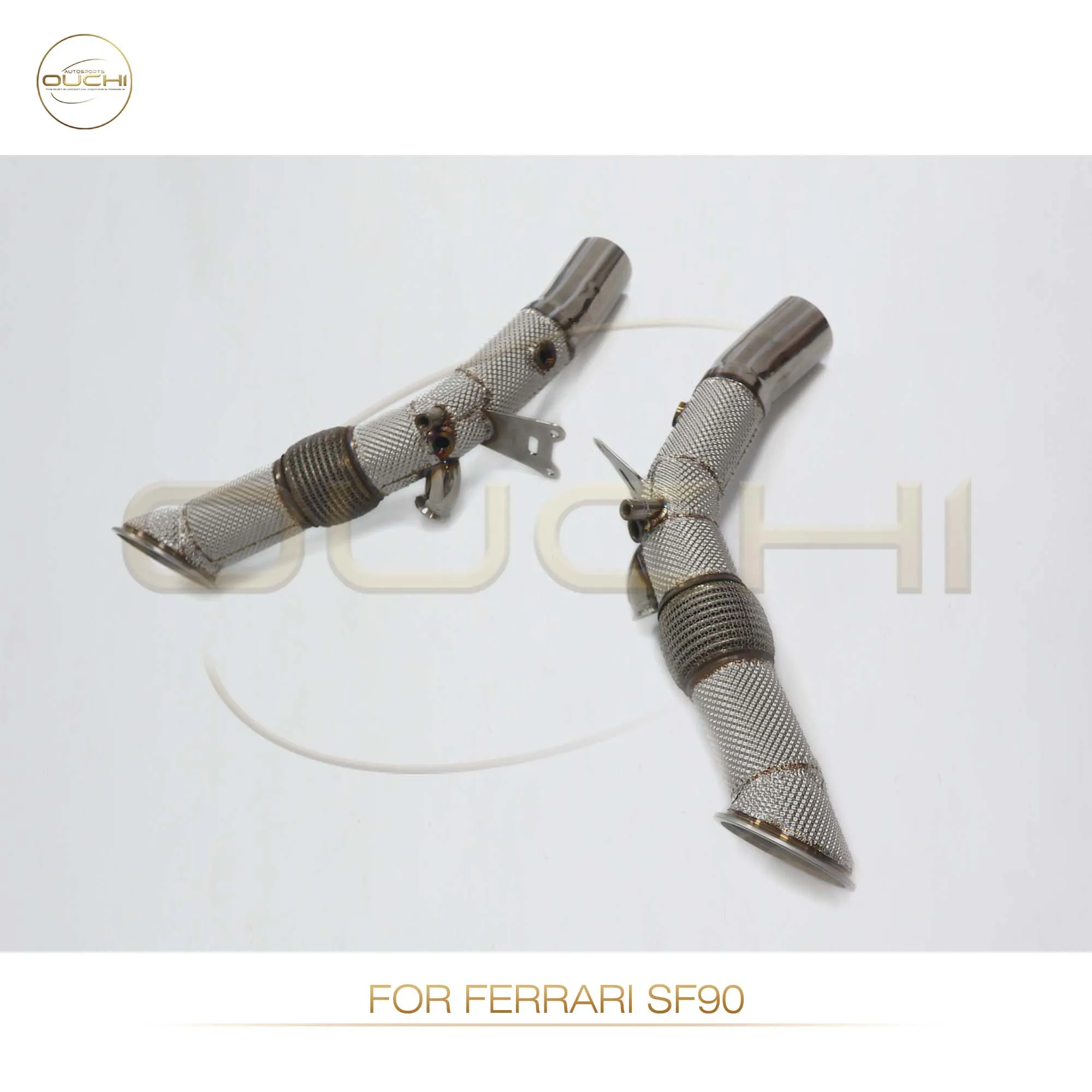 High Performance Downpipe for Ferrari SF90 OUCHI Exhaust System Stainless Steel With Heat Shield car accessories