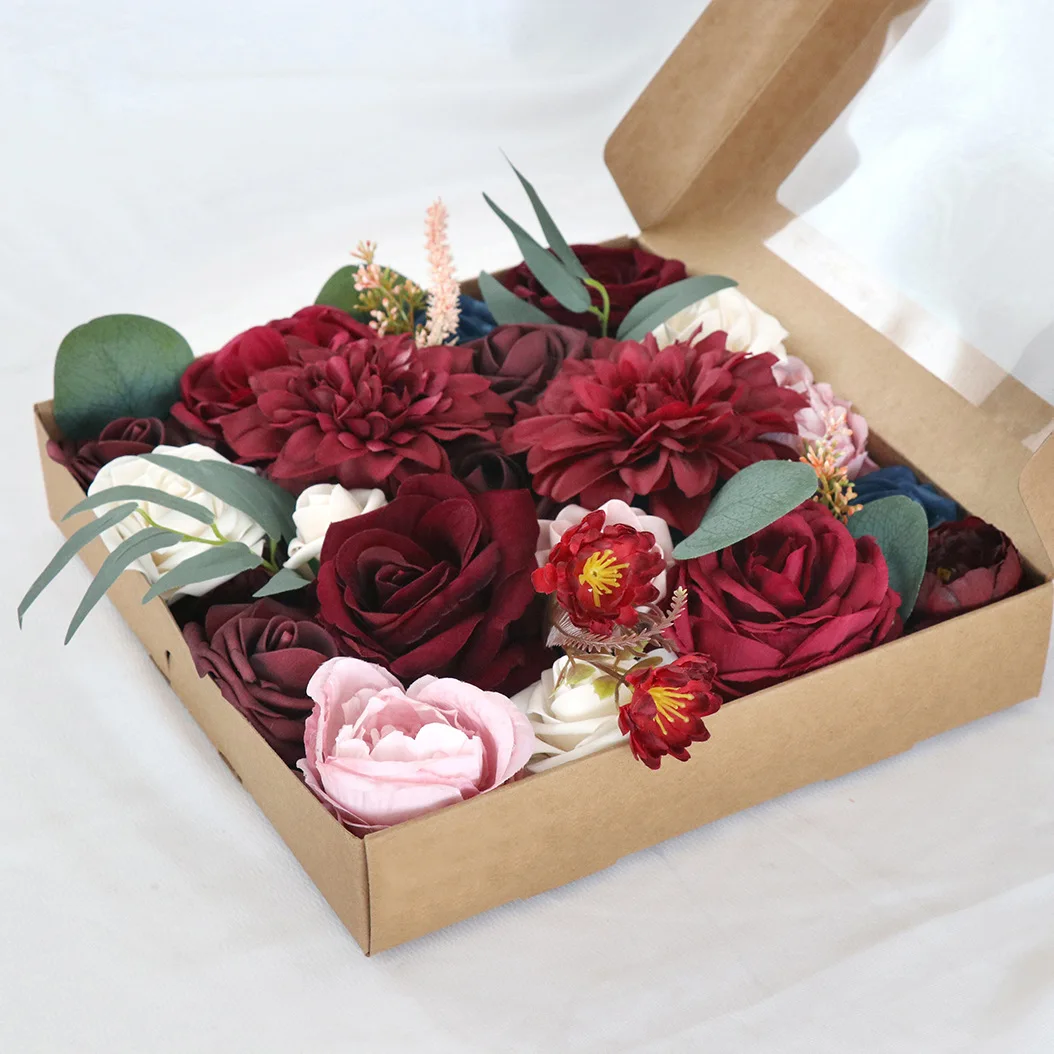 Artificial Flowers Greenery Combo Box Set, Halloween Decoration for DIY Wedding Bouquets Party Centerpieces Floral Arrangements