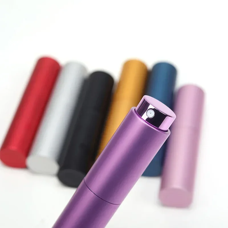 10ml Portable Spray Empty Bottle Perfume Atomizer Portable Liquid Container for Cosmetics Traveling Aluminum Women Alcochol Hot