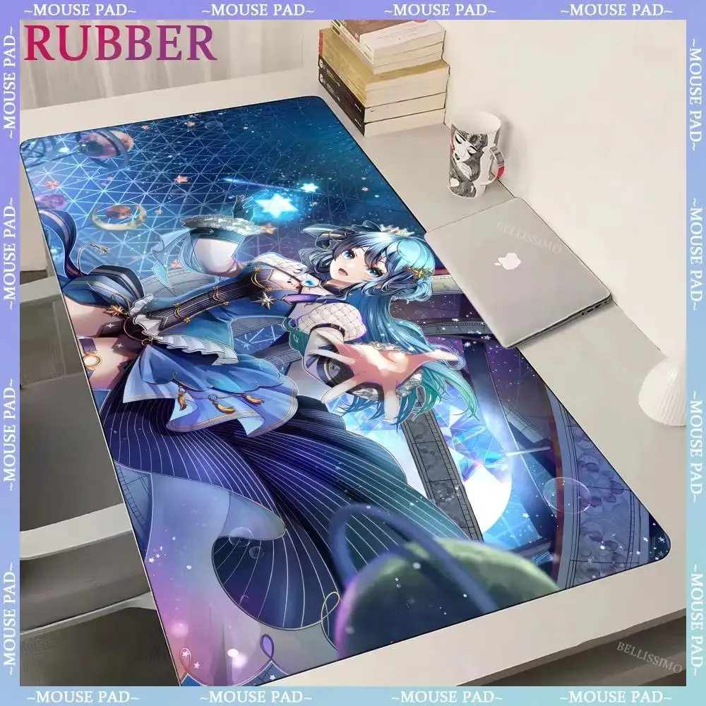 

Hoshimachi Suisei Hololive Anime Mouse Pads Desk Pad Lock Edge Office Student Game Thick Large Computer XXL Desk Pad Laptop Pad