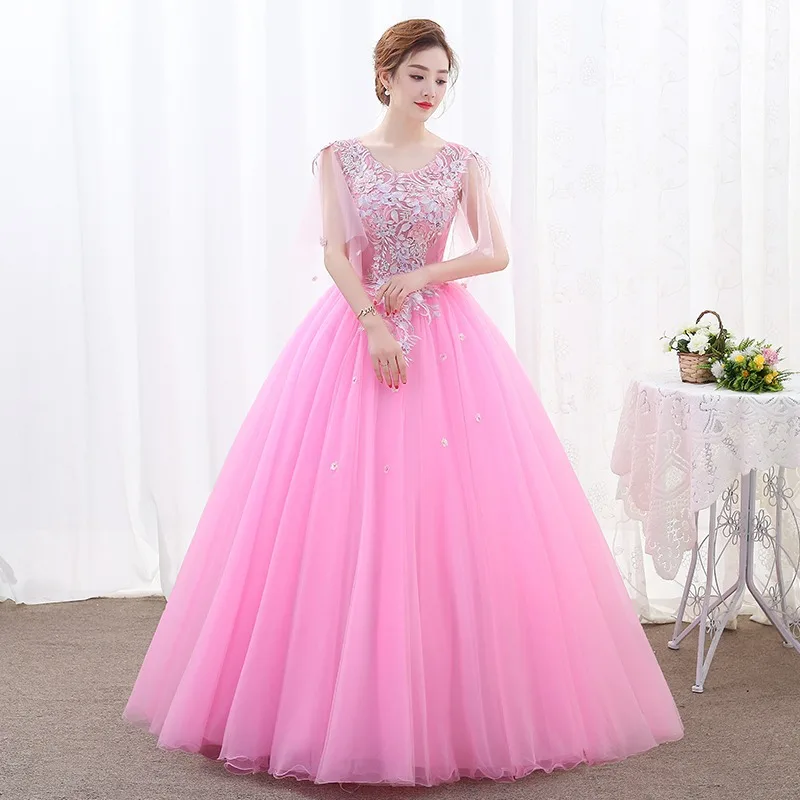 Elegante Baljurk Vrouwen Quinceanera Jurken Tule Appliques Tule Prom Verjaardagsfeestjurken Formele Gelegenheid