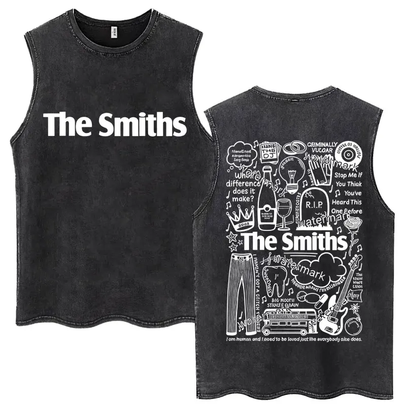 

Британская рок-группа The Smiths, потертые майки для мужчин и женщин, готический хип-хоп, винтажные футболки без рукавов, свободный хлопковый жилет, уличная одежда