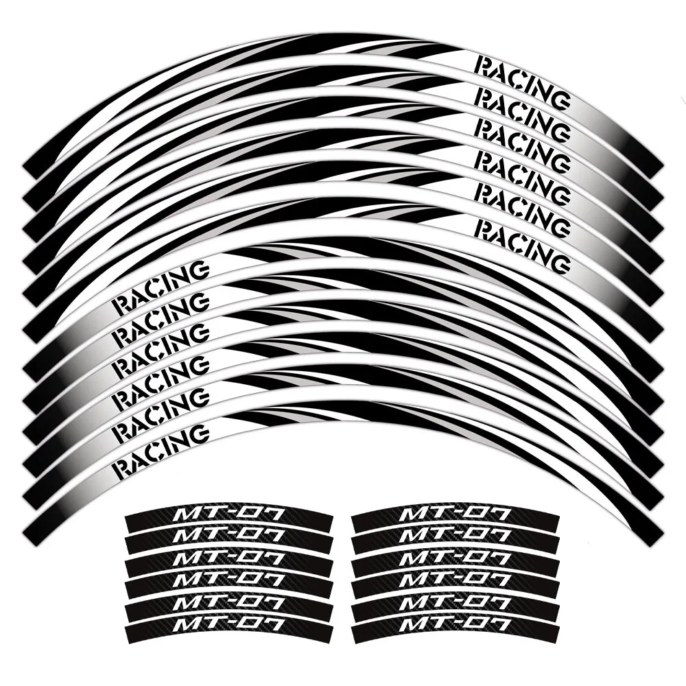 OMIER GRAPHICS MT-07 Reflective Motorcycle Rim Stickers 3
