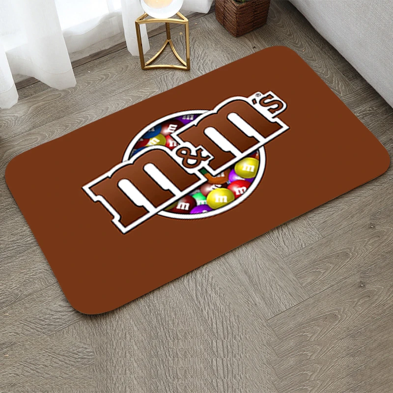 

M Chocolates Non-slip Mat Room Mats Kitchen Carpet Balcony Bathroom Rug Foot Bath House Entrance Door Floor Home Welcome Textile