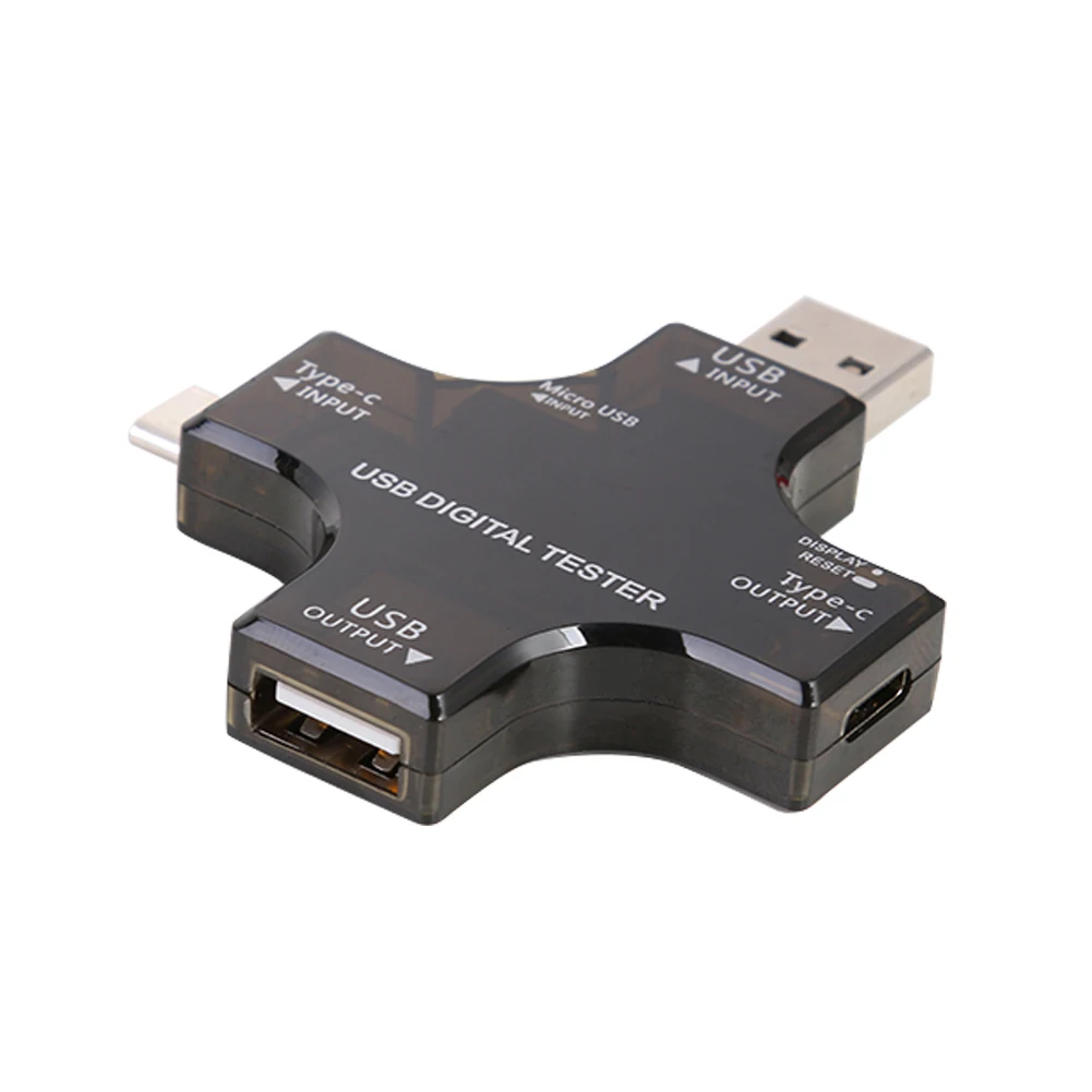 Tester USB typu C z kolorowym wyświetlaczem cyfrowym, woltomierz cyfrowy DC, miernik napięcia i prądu, amperomierz, detektor napięcia, tester prądu USB