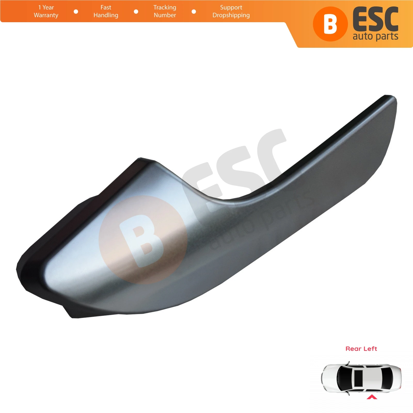 EDP1029 Interior Inner Door Opener Handle Rear Left Door Chrome Plated Matte Color 156092160 for Alfa Romeo Giulietta 940