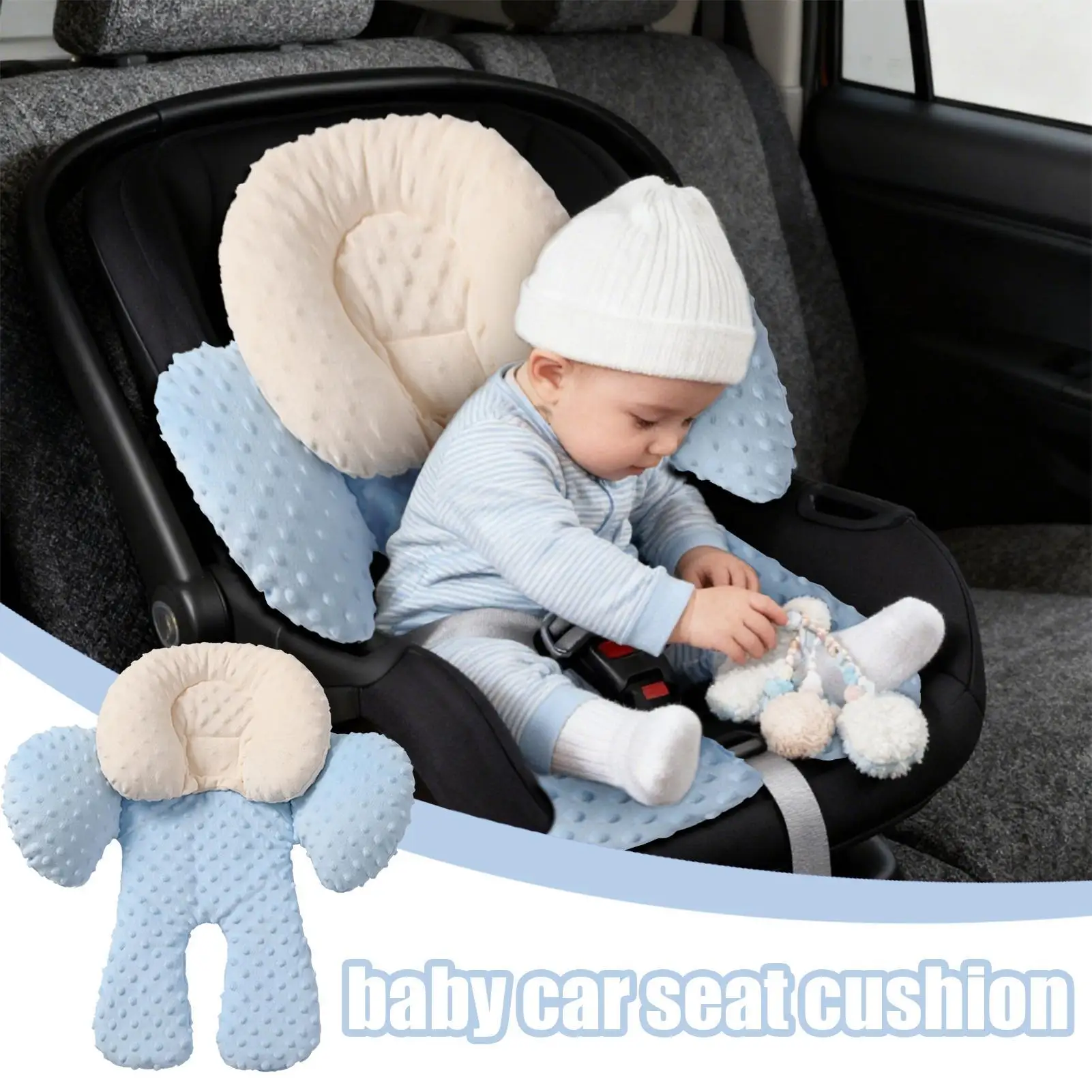 Baby Carseat Insert Support Skin-Friendly Toddler Carseat Insert Car Seat Head Support For Baby Girls For Stroller Swing Bouncer