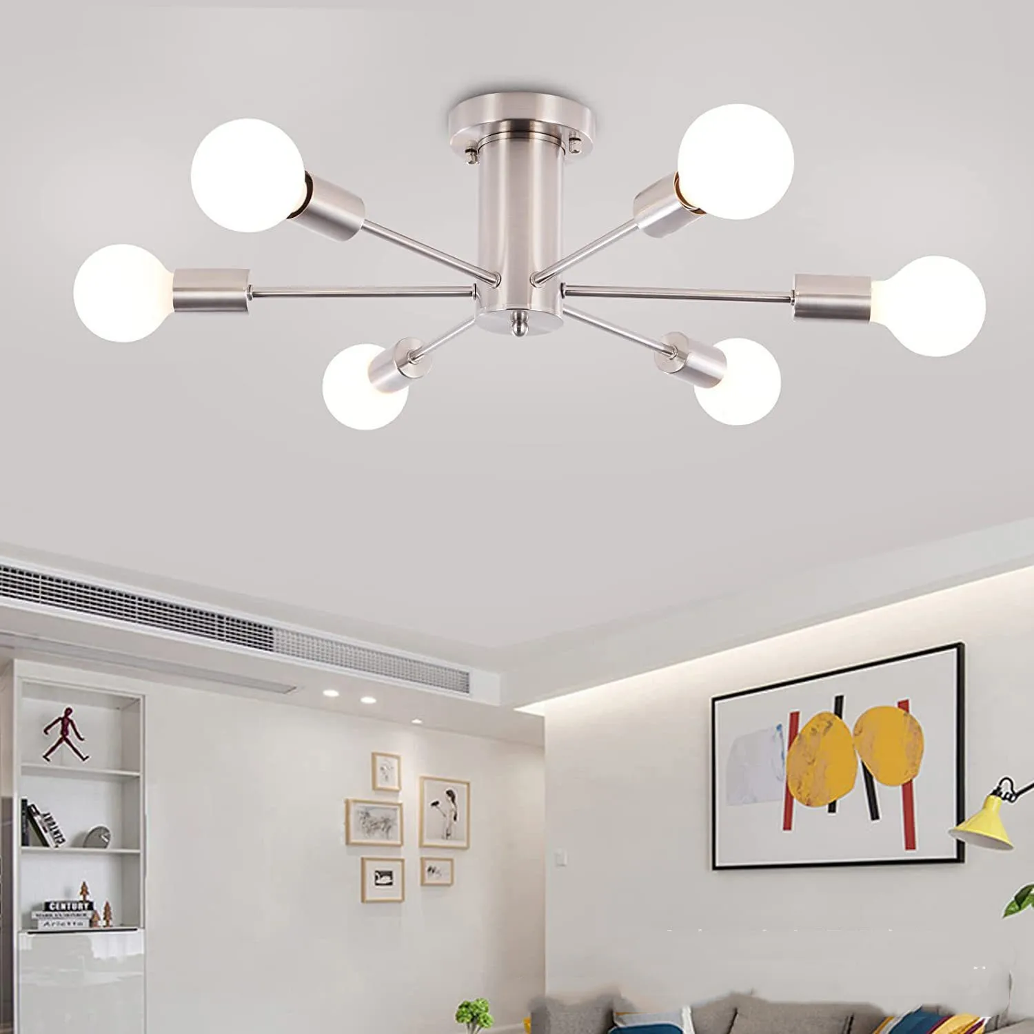 

Nordic Iron Chandelier Light 6 Lights Low Floor Decorative Dining Living Room Chandelier Ceiling Lamps AC85-260v E27/E26 Socket