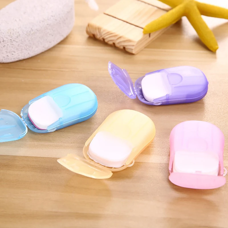 1PCS Bathroom Disposable Soap Paper Travel Soap Paper Washing Hand Bath Clean Scented Mini Paper Slice Soap