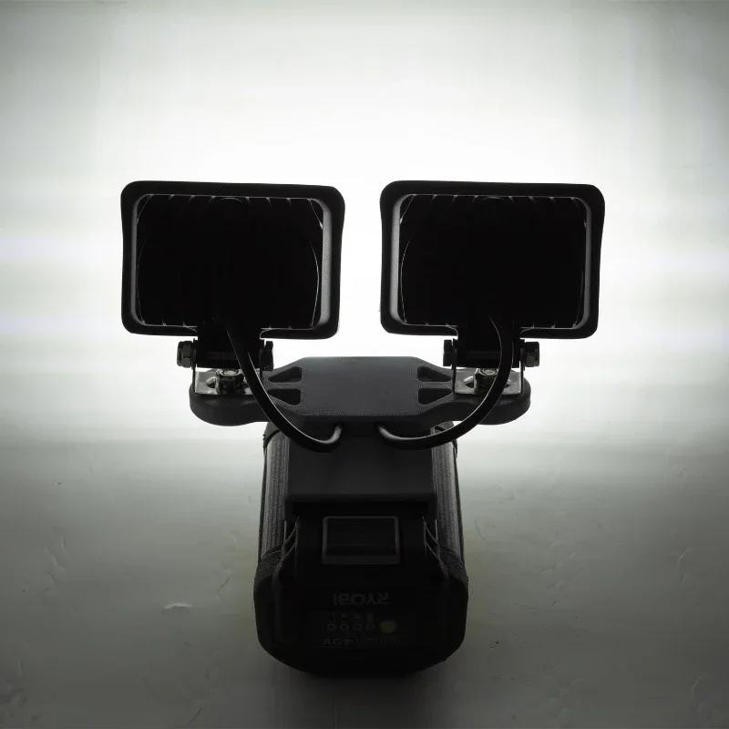 Portable LED Dual Head Work Light for Ryobi 40V Li-Ion Battery Portable LED Cordless Dual Head Tool Light Camping Home Light