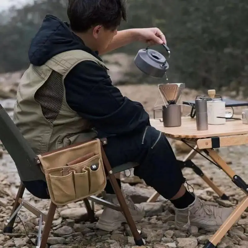 

Outdoor Chair Storage with Large Capacity Pockets Tear Resistant Fabric Quick Setups Foldable Perfect for Hiking 69HD