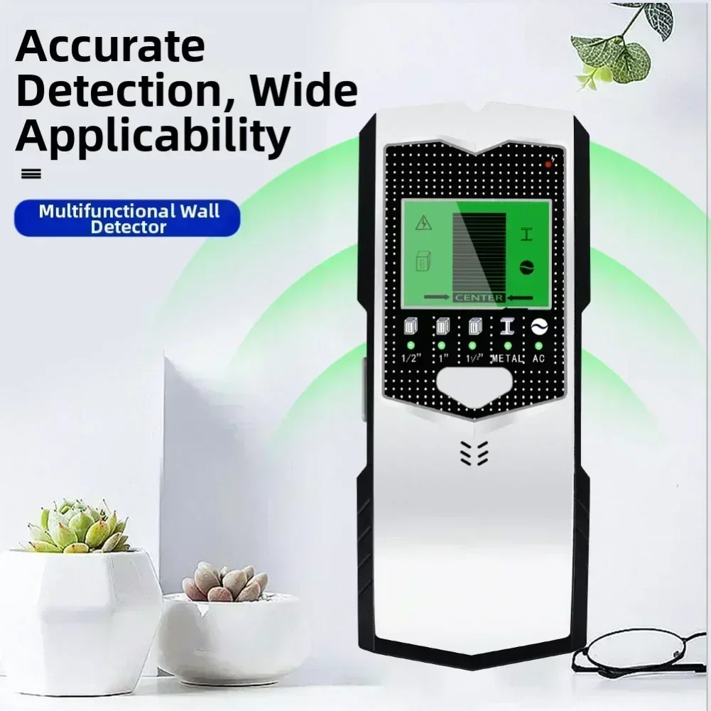 

Детектор металлической проволоки и деревянных стен с ЖК-экраном, автоматической калибровкой и толщиномером для точной обнаружения центра