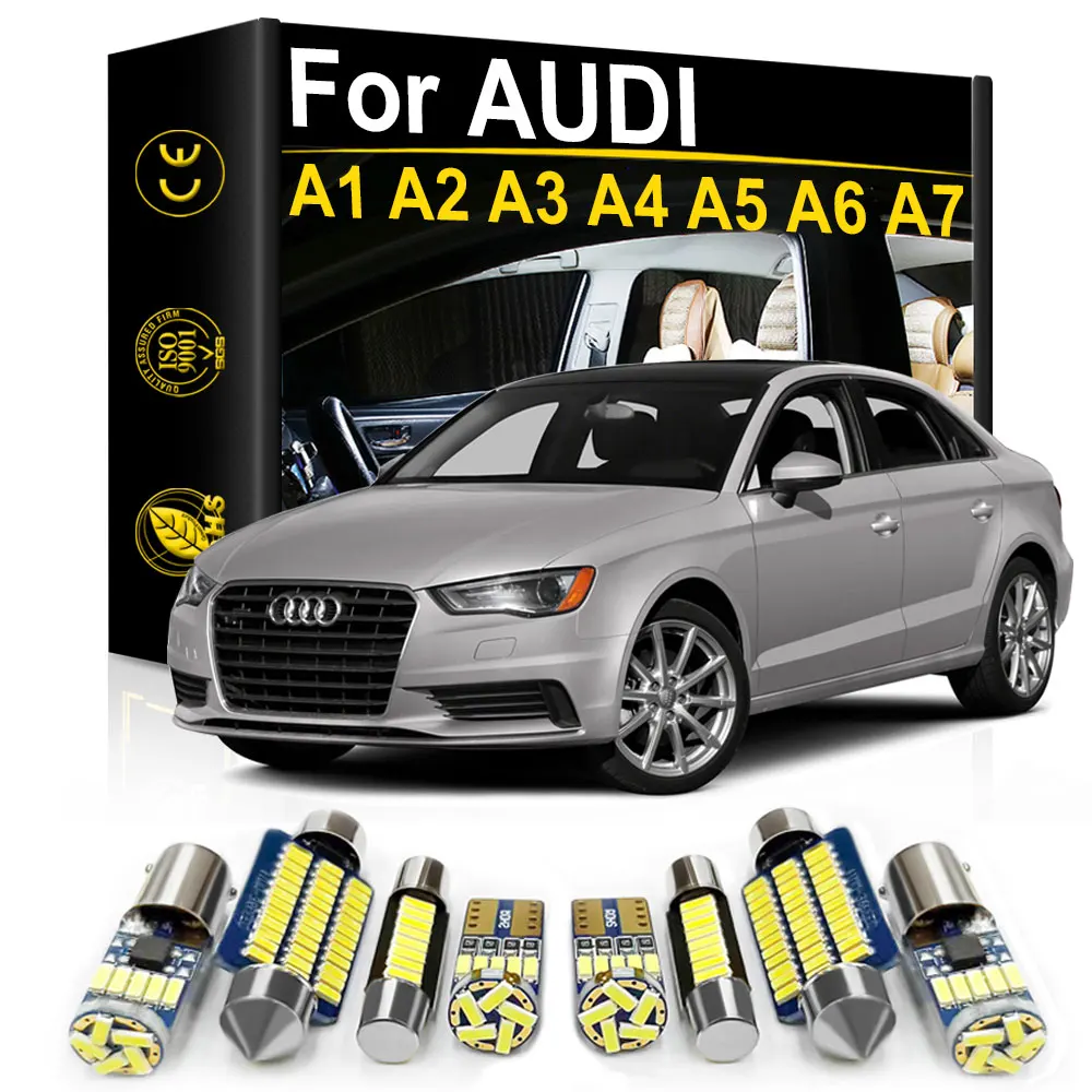 

For Audi A3 8L 8V 8P A4 B5 B6 B7 B8 A5 8T A6 C5 C6 C7 A7 1996- 2003 2007 2008 2015 2016 2017 2021 Car Interior LED Light Canbus