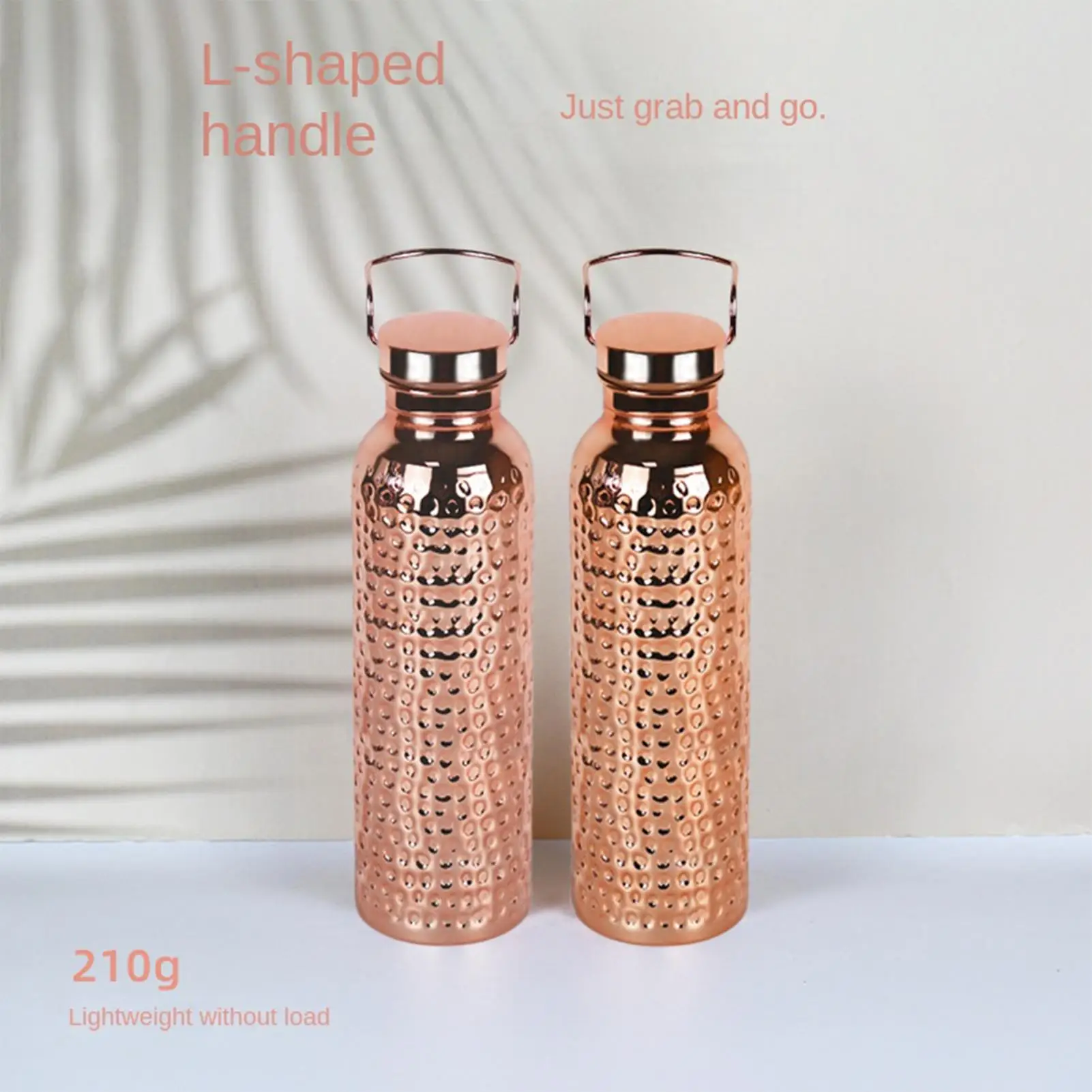 800ml Pure Copper Insulated Stainless Steel Water Bottle