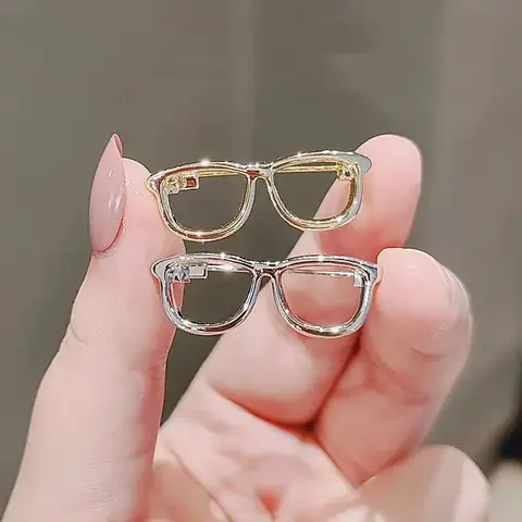 New Cartoon Mini High-end Simple Smooth Glasses Brooch Female Versatile Niche Personalized Pin Accessories