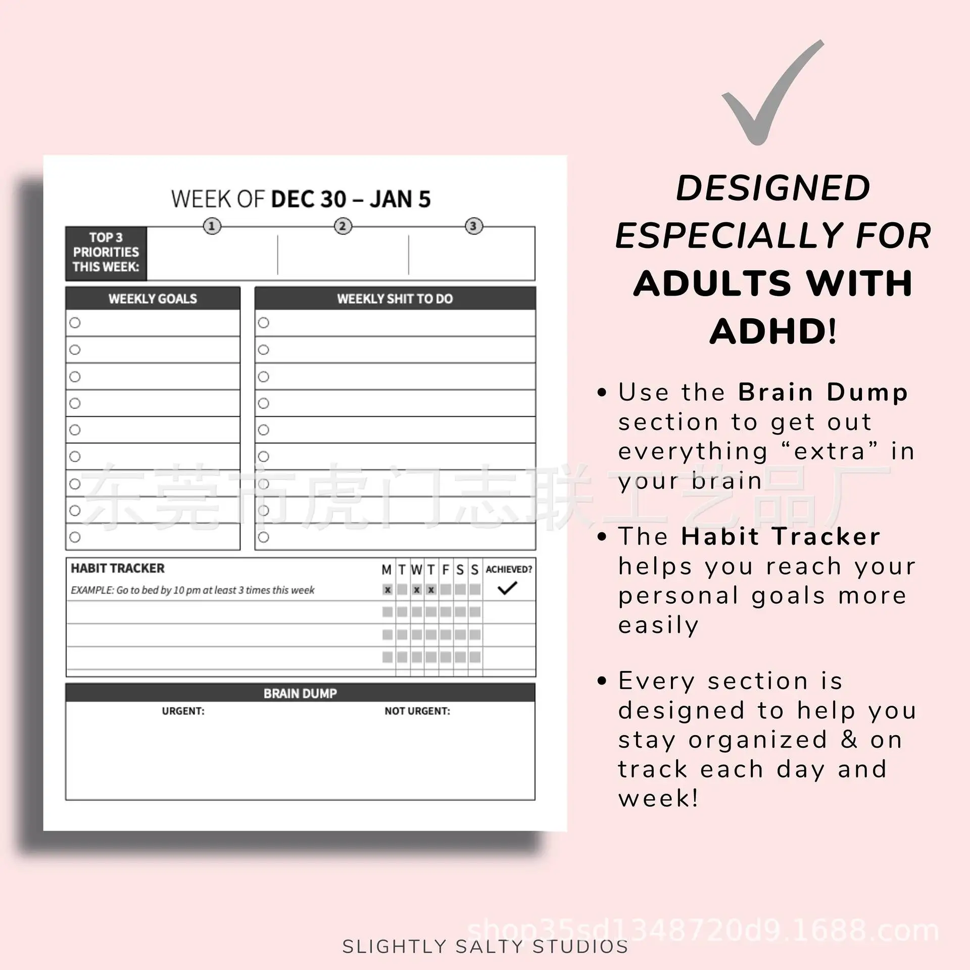 2025 Funny Adult Daily ADHD Planner Funny Adult Daily ADHD Planner