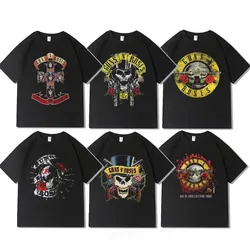 Rock Guns'N'Roses Guns and Roses Guns Band Printed Pure Cotton Round Neck Short Sleeve T-shirt Men's Top