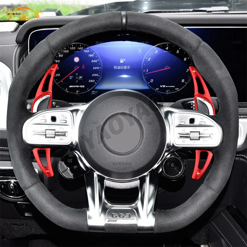 زوج عجلة توجيه سيارة التحول مجداف شيفتر تمديد الألومنيوم لمرسيدس بنز AMG CLA45 C63 GLA45 GLS63 GLE63 G63 2016-2019 #5