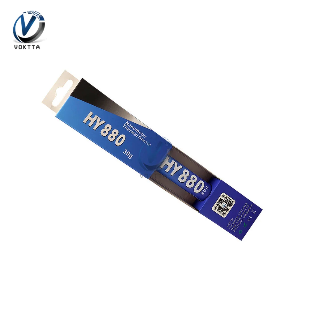 Термопаста HY880 для процессора в коробке, 30 г, Термопаста для высокотемпературной графической карты, Термопаста 5,15/6,5 Вт, теплопроводность