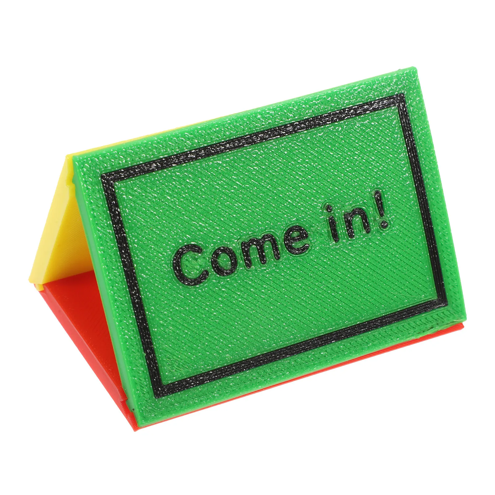 Desktop Do Not Disturb Sign Detachable Triangle Office Come In Indicator Compact Multicolor Tabletop Board