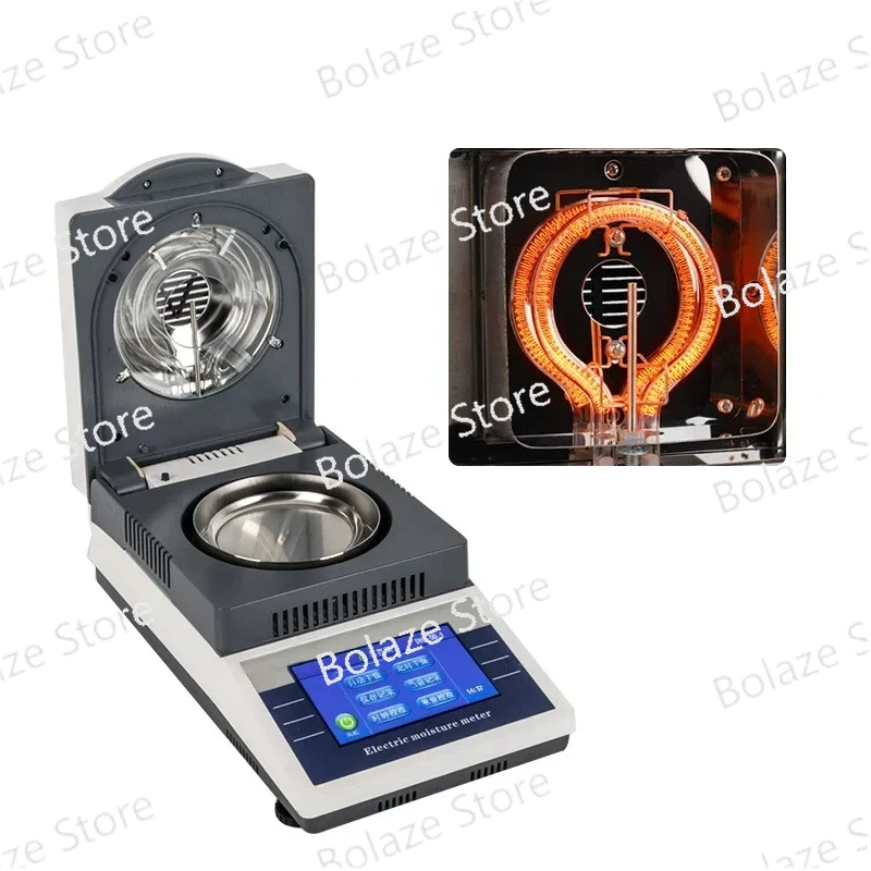 

50g-10mgDHS-10 Halogen Heating Touch Screen Laboratory Industrial Chemical Stable Humidity Detector Moisture Meter