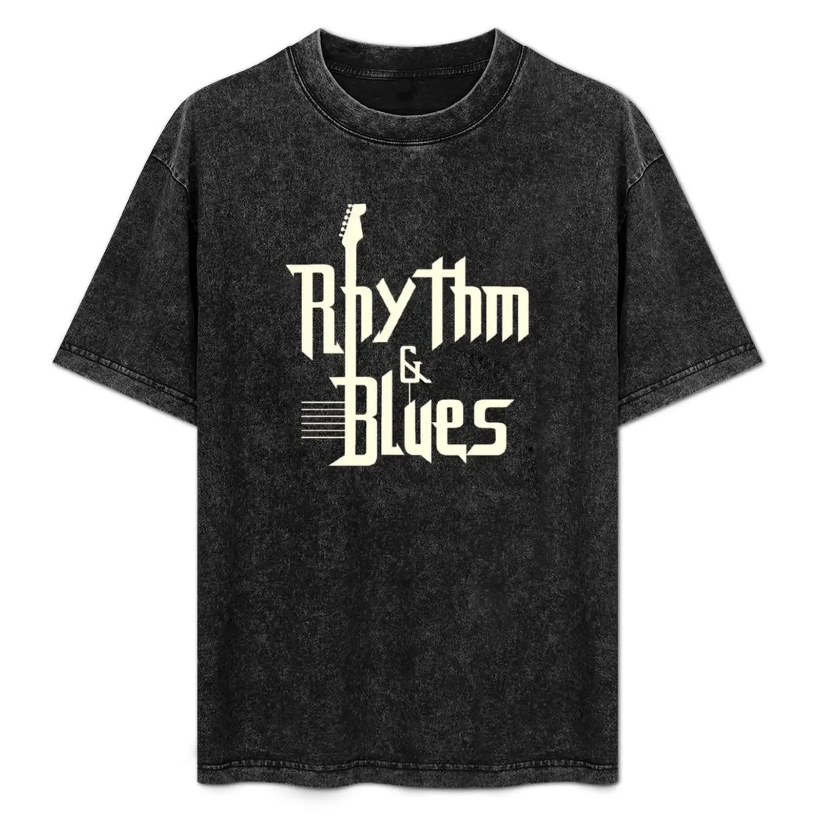 

Rhythm and blues white color T-Shirt summer 2025 street wear Aesthetic clothing plus size men clothing
