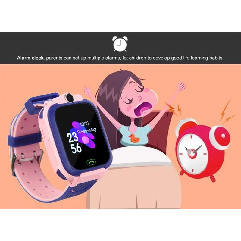 Children Smartwatch Wrist Kids Smart Watch Boys Girls GPS Tracker Waterproof Wristwatch Electronic Digital Connected Clock Child