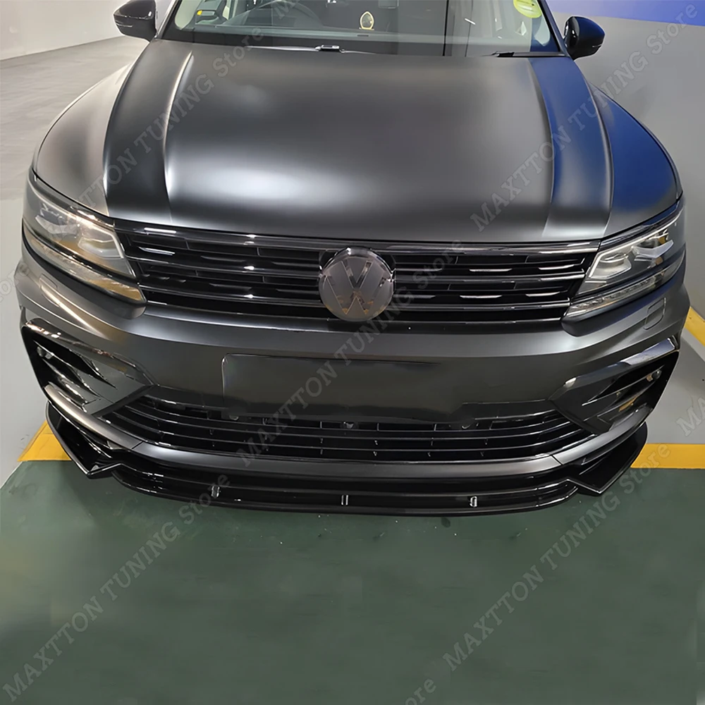 폭스 바겐 Tiguan MK2 R 라인 2017 2018 2019 2020 3PCS 앞 범퍼 디퓨저 립 스플리터 스포일러 프로텍터 자동차 액세서리 썸네일 3