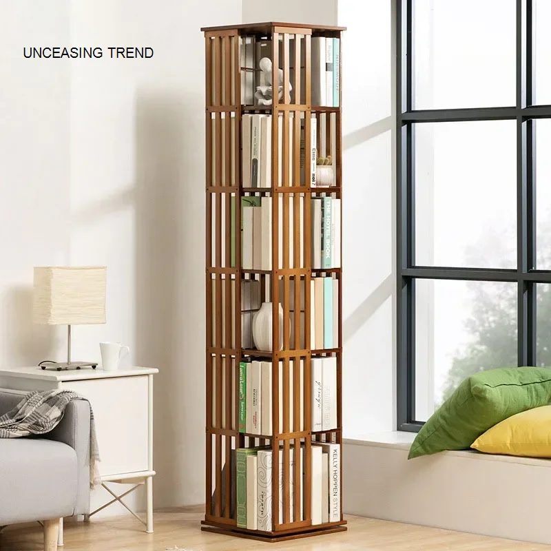 Rotary Bookshelf Floor Household Shnitureelf Simple Book Shelf Storage of Multi-layer Shelf Bookcase Headboards etagere rangemen