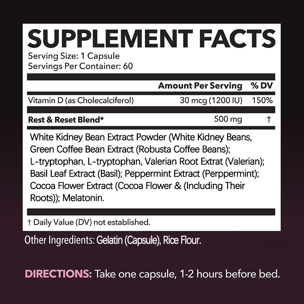 Night Time Fat Burner Weight Loss Supplement for Women, Overnight Sleep Fat Burning Weight Loss Pills, Support Metabolism view 6