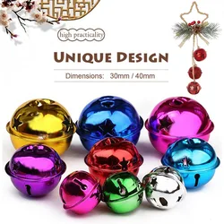 NEW 10pcs 30-40mm Christmas Jingle Bell, Silver Glitter Bells Hollow Out Star Sleigh Bell DIY Craft Xmas Tree Decor Pet Collar
