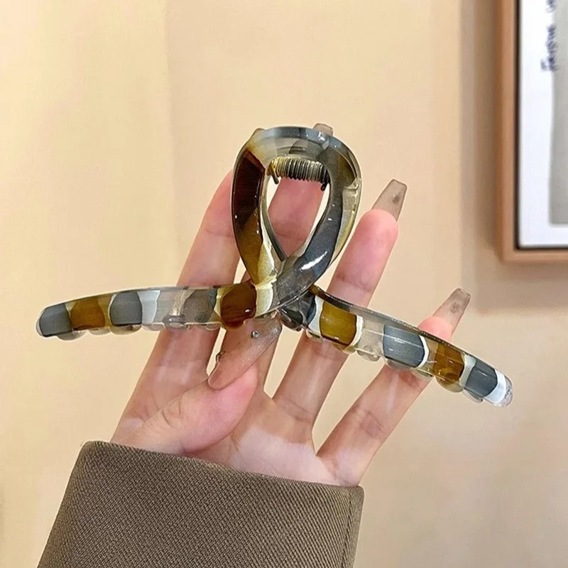 Elegant Bowknot Claw Clip Simple Style Stable Grip Claw Clip Hair Pin Fork Sticks for Hair DIY Accessory Hair Styling
