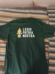 프랑스 외국 군단 Legio Patria Nostra 남성 티셔츠 반팔 캐주얼 코튼 오목 여름 셔츠